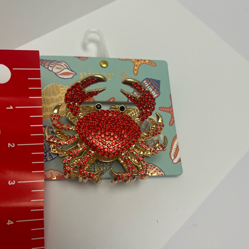NWT ⚜️🦀⚜️ Piper K gorgeous red crab hair claw clip - Picture 13 of 13